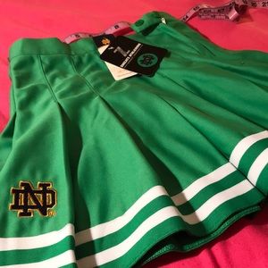 NWT Notre Dame Zoozatz Cheerleader Irish Skirt